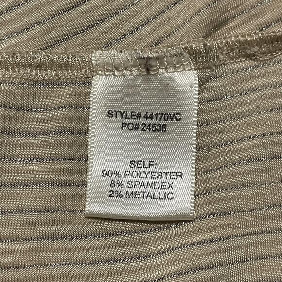 Skies Are Blue Shirt Womens Small Metallic Pleated Blouse Long Sleeve Velvet Top - Picture 4 of 7